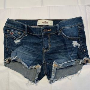 Hollister Dark Blue Jean Shorts - (Size 1, W25)